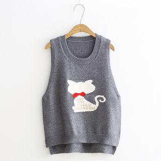 Cat Accent Knit Vest