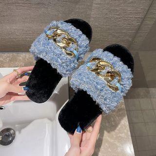Chained Fleece Slippers