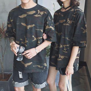 Camouflage Short-sleeve Couple Matching T-shirt