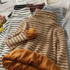 Brushed Turtleneck Striped Sweater In 5 Colors