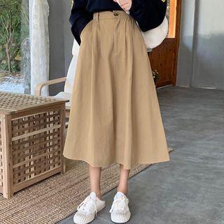 Cargo High-waist Wide Semi Skirt