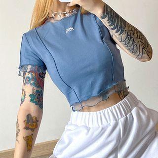 Short-sleeved T-shirt With Lettering