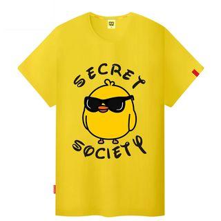 Short-sleeve Crewneck Cartoon Slim T-shirt