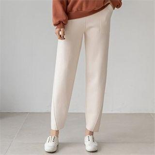 Seam-detail Knit Pants