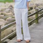Sheer Linen Cotton Wide Leg Pants