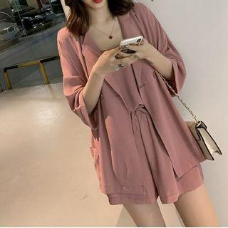 Set: Camisole Top + Shorts + Shirt