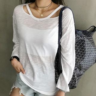 Cutout-detail M Lange T-shirt