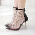 Dotted Transparent High-heel Short Boots