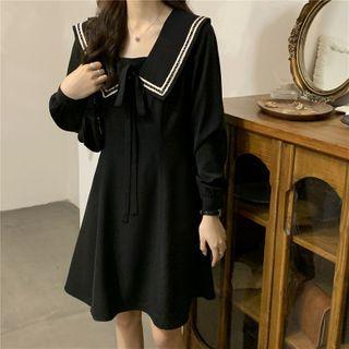 Sailor Collar Long Sleeve A-line Dress