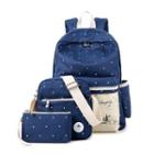 Set: Dotted Canvas Backpack + Bodycross Bag + Pouch