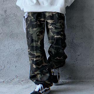 Wide Leg Camouflage Pants