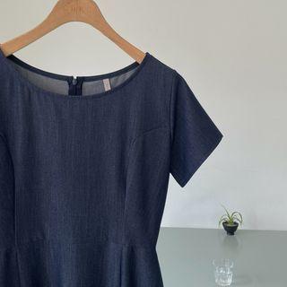 Denim Long Sheath Dress