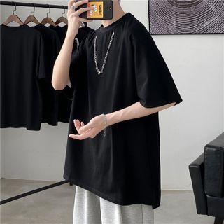 Short-sleeve Metal-accent T-shirt