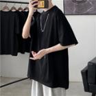 Short-sleeve Metal-accent T-shirt