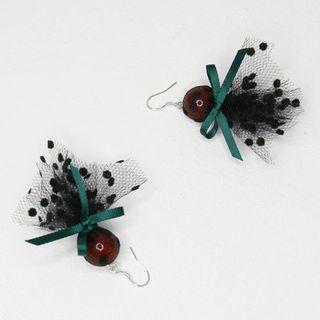 Pompom & Lace Earrings