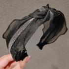 Mesh Knot Headband Ly718 - Black - One Size