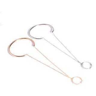 Ring-accent Chain Bangle