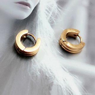 Wide Steel Earring