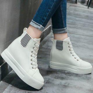 Hidden Wedge Platform High Top Sneakers