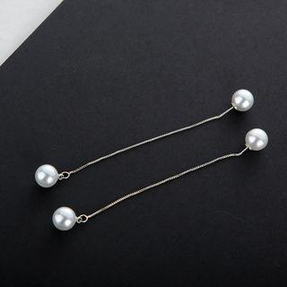 Faux Pearl Dangle Earring White - One Size