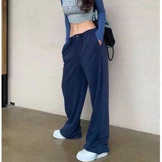 Low-waist Loose-fit Wide-leg Sweatpants