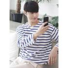 Colored Stripe Loose-fit T-shirt