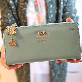 Bow Accent Long Wallet