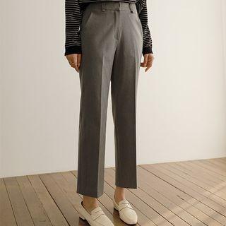 Pintuck Straight-leg Dress Pants