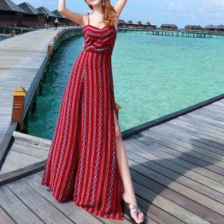 Patterned Cross Strap Sundress