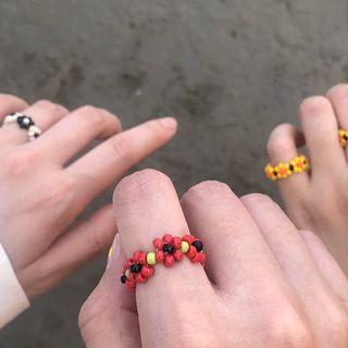 Floral Bead Ring