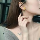 Flower Ear Jacket 1 Pair - 925 Silver Needle - As Shown In Figure - One Size