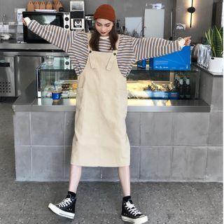 Corduroy Loose-fit Overall Dress
