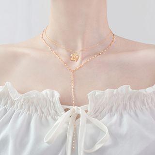 Star Layered Drop Necklace