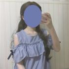 Off Shoulder Two Tone Striped Ruffle Blouse Blue - One Size