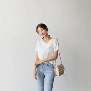 Shirred-detail Top