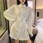 Triple Belted Mini Shirtdress