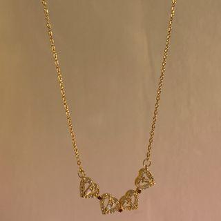 Heart Pendant Alloy Necklace 1 Piece - Necklace - Gold - One Size