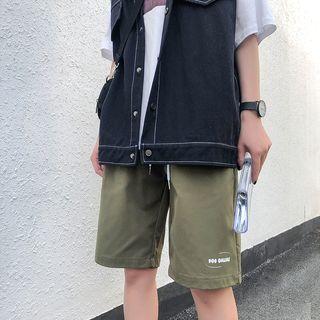 Logo Knee-length Shorts With Drawstring