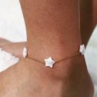 Shell Star Anklet 0584 - Gold - One Size