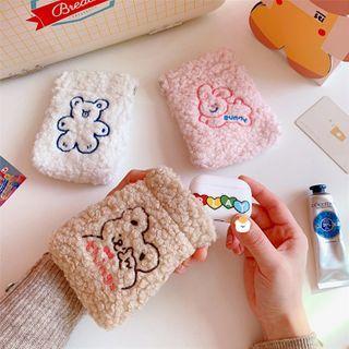 Animal Embroidered Fleece Coin Purse