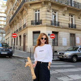 Venezia Letter Cotton T-shirt