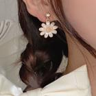 Rhinestone Acrylic Flower Drop Earring