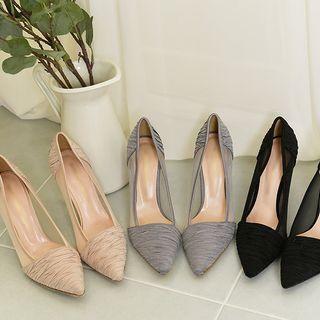 Pointy Crinkled Stilettos