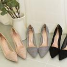Pointy Crinkled Stilettos
