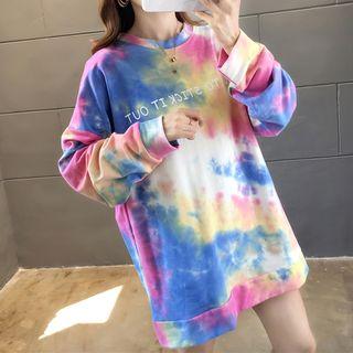 Long-sleeve Oversize Tie-dye Sweatshirt