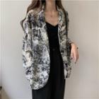 Printed Single-breasted Blazer Shirt - One Size