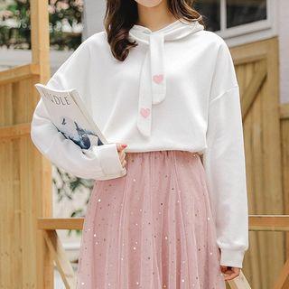 Tie-neck Oversize Hoodie