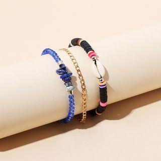 Set Of 3: Shell Bracelet As Shown In Figure - One Size