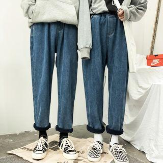 Straight-fit Fleece-lined Jeans