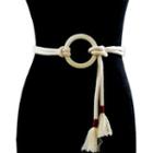 Hoop Buckled Tassel String Belt